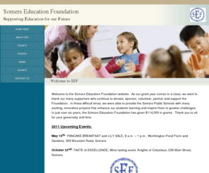 sefonline.org: SEF
Official website for the Somers Education Foundation of Somers, CT.