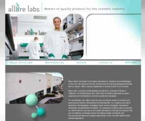 allurelabs.com: ALLURE LABS | Cosmetic Manufacturing, Private Label, Custom Formulations, Retail Packaging
Allure Labs cosmetic-skin care manufacturing