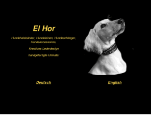 el-hor.de: El Hor kreatives Lederdesign, handgefertigte Hundehalsbnder Leinen Anhnger Accessoires">   

 El hor kreatives Lederdesign
