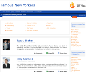 famousnewyorkers.com: Famous New Yorkers
Read our blog and find out what famous celebrities were born in New York