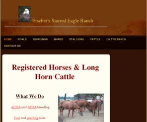 fischerstarredeagleranch.com: Fischer&#39;s Starred Eagle Ranch - Home
Registered Horses & Long Horn Cattle  