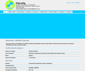 diprodig.com: Diprodig Guatemala
Diprodig es una distribuidora de productos para embalage y cuidado de empaques, se enfoca especialmente en el fleje metálico y poliester asi como accesorios para proveer seguridad a los productos empacados.