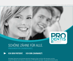 pro-dentis.com: PRO DENTIS - Preiswerter Zahnersatz


PRO DENTIS  Ihr persönliches und kompetentes Zahnlabor

Wir fertigen Zahnersatz nach höchsten europäischen Standards in Polen und China.