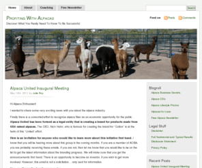 alpacafarmsecrets.com: Profiting With Alpacas & Alpaca Business Secrets
Discover What You Really Need To Know To Be Successful with Alpacas