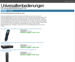 universalfernbedienungen.net: Eine Universalfernbedienung für alle technischen Geräte
Startseite