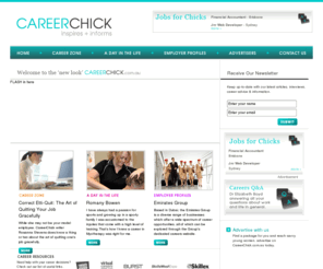 careerchick.com.au: CareerChick // Inspires + Informs
CareerChick.com.au is Australia’s leading careers resource website for young women.