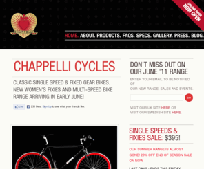 chappelli.com.au: Chappelli Cycles
Classic single speed & fixed gear bikes