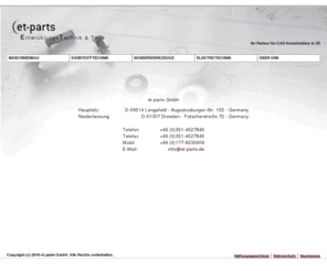 et-parts.com: et-parts EntwicklungsTechnik
et-parts GmbH - Ihr Partner für CAD-Konstruktion in 3D