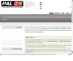 pal-crews.com: PAL CREWS USA, Inc.
PAL Production Services for international documentaries and  high-profile television productions. Based in Los Angeles, CA - USA