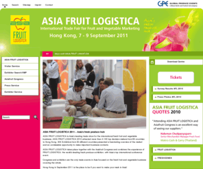 asia-fruit-exchange.com: ASIA FRUIT LOGISTICA - Home
ASIA FRUIT LOGISTICA is a specialised annual trade show and conference event for the Asian and international fruit and vegetable business, in the tradition of FRUIT LOGISTICA in Berlin. Exhibitors have an opportunity to offer their goods and services to trade visitors and vice versa, giving the event the character of a marketplace. Since there are unique demands for marketing services and logistics in all areas of the fresh produce industry, related service providers are also included.