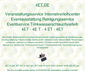 4et.de: 4ET, Veranstaltungsservice Internetverleihcenter Eventausstattung Reinigungsservice Eventservice Trinkwasserschlauchverleih, ditib, ditip muellerndk
4ET, AOK Bundesverband hätte anders wegen AAOK vorgehen können. Fleurop AG hätte anders wegen FLEUROPA vorgehen können. Fraunhofer Institut hätte anders wegen IZFP vorgehen können. DITIB Domain Information Technik Internet Beratung, DITIP Die Ideale Technik Im Programm. Gastro Aktionsmarkt Verleihcenter, muellerndk