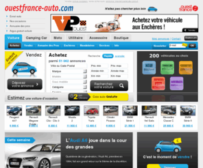 ouestfrance-auto.com: Vendre voiture occasion, annonce internet gratuit particulier, vente achat auto, cote auto
Vendez votre voiture d'occasion : annonce Internet gratuite pour le particulier. Trouvez votre voiture par marque, modèle, carburant... Estimez-la avec la cote auto