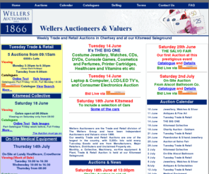 wellersauctioneers.com: Wellers Auctioneers, Surrey, Trade & Retail Auctions
Trade & Retail Auctions every Tuesday 5000 Lots, Regular General, Plant & Machinery, Medical and Farm Auctions