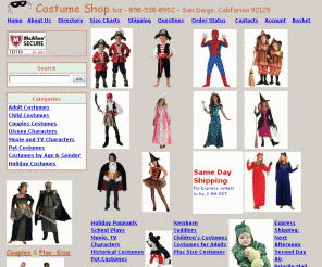 costumeshop.biz: Halloween Costumes for Adults, Teens and Kids - CostumeShop.biz
costumes for adults and kids for halloween, school play, church pageant, party or renaissance faire