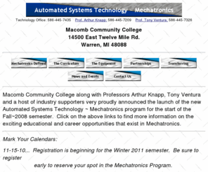 mechatronics-mcc.com: Automated Systems Technology ~ Mechatronics
MCC Mechatronics Home 