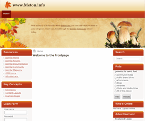 meton.info: Welcome to the Frontpage
Joomla! - the dynamic portal engine and content management system