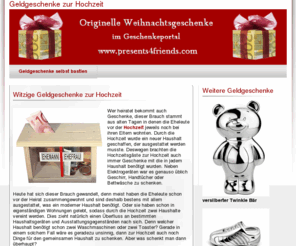 geburtstagsgeschenke-maenner.org: Ausgefallene Geldgeschenke zur Hochzeit selber machen oder selbst basteln
Selbst gebastelte Geldgeschenke zur Hochzeit sind sehr beliebt - basteln Sie Ihre Geldgeschenke für Hochzeiten einfach selbt. Bastelanleitungen für Geldgeschenke