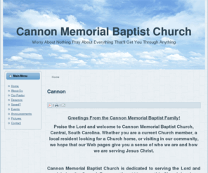 cannonmemorialbaptistchurch.org: Cannon
Joomla! - the dynamic portal engine and content management system