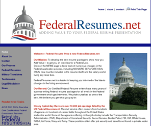 ecqwriters.com: FederalResumes.net - Adding Value to Your Federal Resume Presentation
FederalResumes.net - Adding Value to Your Federal Resume Presentation