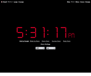 alarmclocknet.com: Online Alarm Clock
Online Alarm Clock - Free internet alarm clock displaying your computer time.