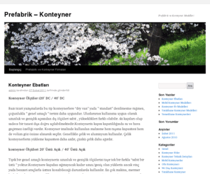 konteynerprefabrik.com: Konteyner Prefabrik
Konteyner, prefabrik, kabin ve çelik yapı üreticisi firmanın web sitesi.