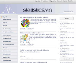 statistics.vn: statistics.vn, trao đổi về thống kê ứng dụng và nghiên cứu khoa học
statistics.vn, website chuyên về khoa học thống kê và kỹ năng nghiên cứu khoa học