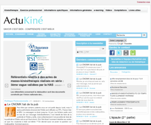 actukine.com: ActuKine.com
Kinésithérapie & Physiothérapie : Webzine quotidien d'informations