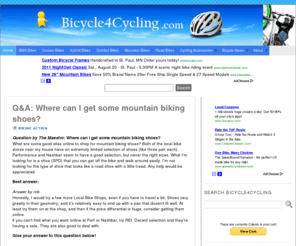 bicycle4cycling.com: Bicycle4Cycling
Bike reviews,mountain bikes,BMX bikes, Hybrid Bikes, Road Bikes, hybrid bikes. Maintenance advice, spare parts, components.