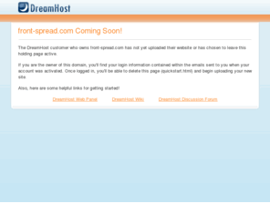 front-spread.com: front-spread.com Coming Soon!
The owner of this domain has not yet uploaded their website.