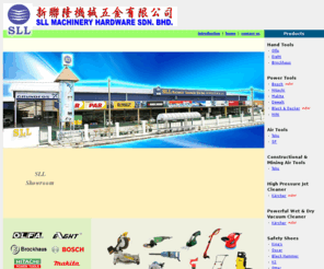 sll.com.my: SLL Machinery Hardware Sdn. Bhd.
SLL Machinery Hardware - supplying hand tools, power tools, air tools, industrial, constructional  materials, safety shoes, security padlocks, and pressure hose.