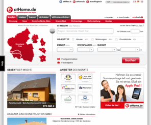 athome54.de: Immobilien Deutschland und Immobilienanzeigen in Deutschland | atHome Deutschland
Retrouvez plus de 6537 annonces immobilières Deutschland sur atHome, le portail immobilier Deutschland. 