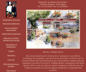 aurendezvousparisien.com: au rendez-vous parisien. restaurant et dîner cabaret
Le rendez-vous parisien vous propose son restaurant, son service traiteur et ses déjeuners ou dîners spectacle cabaret.