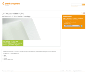 hydro-selective.com: Smith & Nephew | CUTINOVA HYDRO
CUTINOVA◊ HYDRO is a unique HYDRO-SELECTIVE◊ dressing that has been designed for the effective management of exuding wounds.