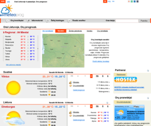 meteoprog.lt: METEOPROG.LT: Orai Lietuvoje ir pasaulyje. Oru prognoze
Orai Lietuvoje ir pasaulyje. Tiksli Lietuvos orų prognozė. Detali orų prognozė 1-15 dienų 600 Lietuvos miestų ir 3000 pasaulio miestų. Orų informatoriai. Orų žemėlapiai, palydovinės nuotraukos, jūros vandens temperatūra. Naujienos