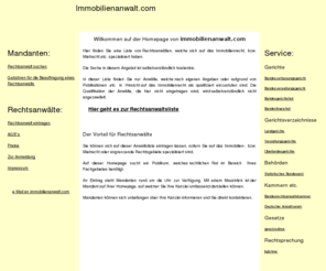 mietrechtskanzlei.com: Immobilienanwalt.com
Hier finden Sie Rechtsanwälte mit der Spezialisierung auf das Immobilienrecht und angrenzende Rechtsgebiete