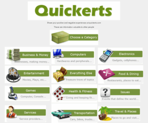 quickerts.com: Quickerts - Pros and Cons of Everything
Quickerts