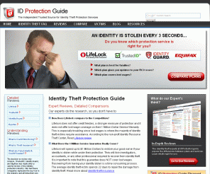 idprotectionguide.net: Identity Theft Protection Guide | Reviews of Lifelock & Competing Services | IdProtectionGuide.net
Read our reviews and compare the services of Lifelock, TrustedID, IdentityGuard, and Equifax. Use ID theft protection services from one of these companies and protect yourself against id theft.