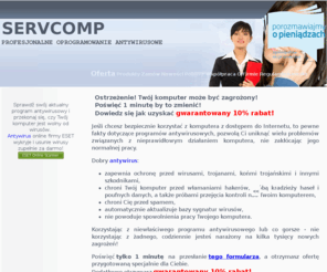 servcomp.net.pl: Antywirusy - oprogramowanie antywirusowe Avast, Eset, NOD
Antywirusy. Oferujemy profesjonalne oprogramowanie antywirusowe renomowanych producentów. Antywirusy Avast, Eset, NOD i inne.