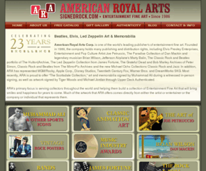 signedrock.com: Vintage Posters, Stevie Ray Vaughan, Beatles, Music Memorabilia, Art
Offers music memorabilia and collectibles including vintage posters, Beatles and Stevie Ray Vaughan memorabilia, and other rock n roll art.