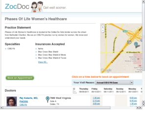 drkakarla.com: Dallas OBGYNs - Phases Of Life Women's Healthcare
Read patient reviews and find a Dallas OBGYN at Practice Phases Of Life Women's Healthcare and book an appointment instantly. See a list of insurances accepted by Phases Of Life Women's Healthcare, and a map of the practice location.