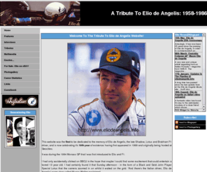 eliodeangelis.info: Elio de Angelis - A Tribute To The Late Italian F1 Driver
A Tribute to Elio de Angelis the popular Italian Lotus and Brabham F1 driver. Interviews, features and tributes.