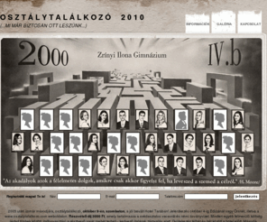 osztalytalalkozo.com: O S Z T Á L Y T A L Á L K O Z Ó  2 0 1 0
