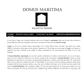 trogirhotel.org: Domus Maritima - Hotel in Trogir Center
Palace Domus Maritima is small family hotel 3 minute walk from the center of Trogir in Croatia.
