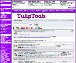 tuliptools.com: TulipTools Internet Business Owners and Online Sellers Community Forums - Index
TulipTools Internet Business Owners and Online Sellers Community Forums - Index