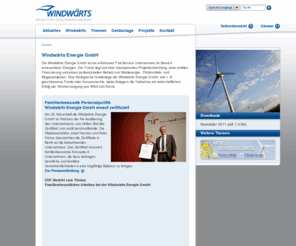 xn--windwrts-4za.com: Erneuerbare Energien - Projekte und ökologische Geldanlage | windwaerts.de
Zukunftsmarkt erneuerbare Energien: ökologische Geldanlage - geschlossene Fonds - Genussrechte. Windwärts entwickelt, übernimmt und betreibt Projekte mit Windenergie-, Photovoltaik- und Biogasanlagen im In- und Ausland.