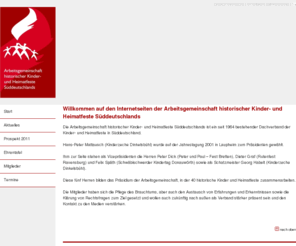 brauchtumspflege.de: Arbeitsgemeinschaft historischer Kinder- und Heimatfeste Süddeutschlands - Start
Die Arbeitsgemeinschaft historischer Kinder- und Heimatfeste Süddeutschlands ist ein seit 1964 bestehender Dachverband der Kinder- und Heimatfeste in Süddeutschland.