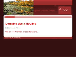 domainedes3moulins.com: Home - Le Domaine des 3 Moulins
vins du Québec, Quebec regional wines