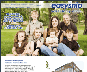 easyvasectomy.com: Easysnip Vasectomy Clinic
No scalpel, a safe method, a fast recovery and no stitches. Call us now 01889 562 145