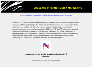 imarketmagic.com: Lovelace Internet Media Marketing Service
Links to client web sites