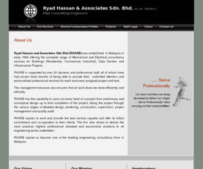 ryadhassan.com: Ryad Hassan & Associates Sdn. Bhd.
Ryad Hassan and Associates Sdn. Bhd., M&E Consulting Engineers, Jurutera Perunding M&E, Registered Professional Engineers.